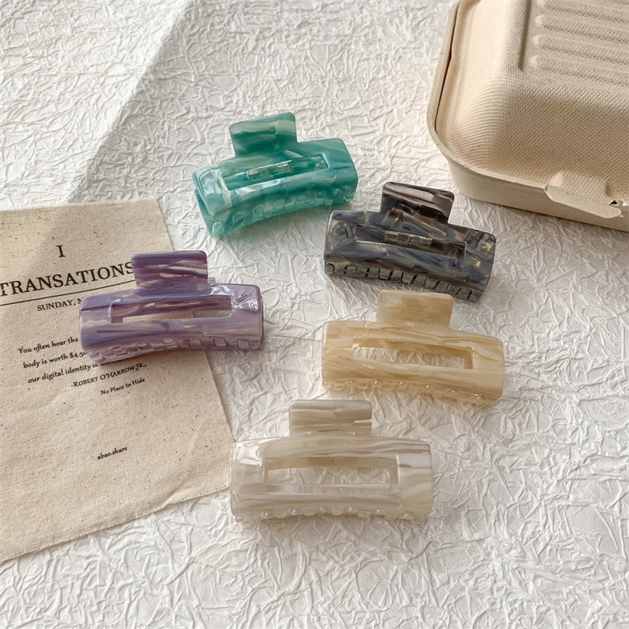 Women's Casual Simple Style Color Block Acetic acid sheets Hollow Out Hair Claws