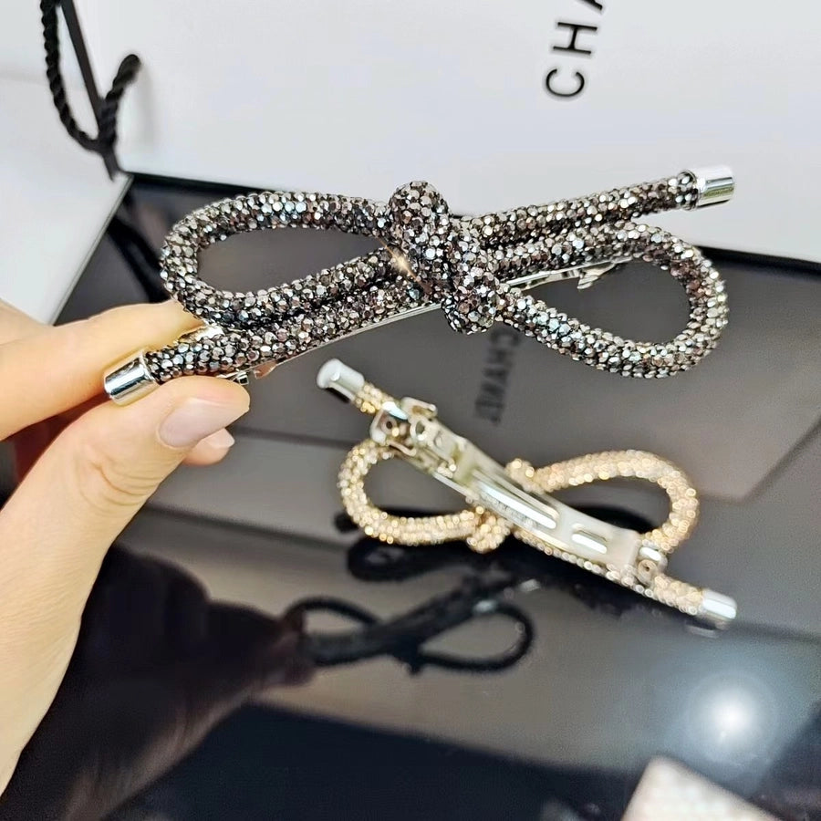 Women's Simple Style Classic Style Bow Knot Alloy Inlay Rhinestones Hair Clip