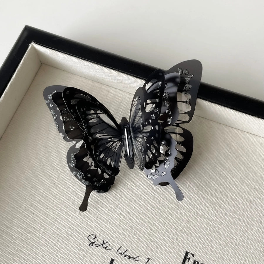 Women's Sweet Cool Style Butterfly Metal Plating Hair Claws