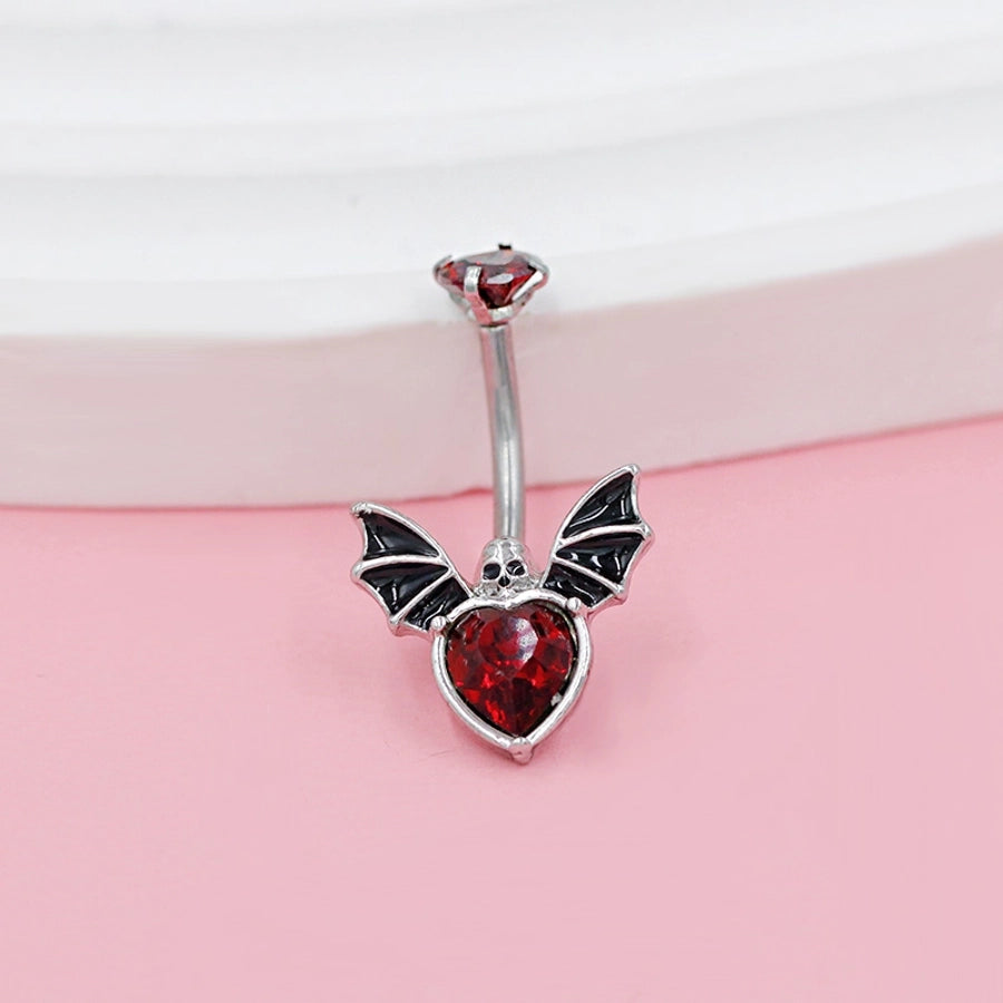1 Piece Lip Rings Sexy Classic Style Heart Shape Smile Face Butterfly Pure Titanium Titanium Alloy Epoxy Plating Acrylic Rhinestones Glass White Gold Plated Belly Rings