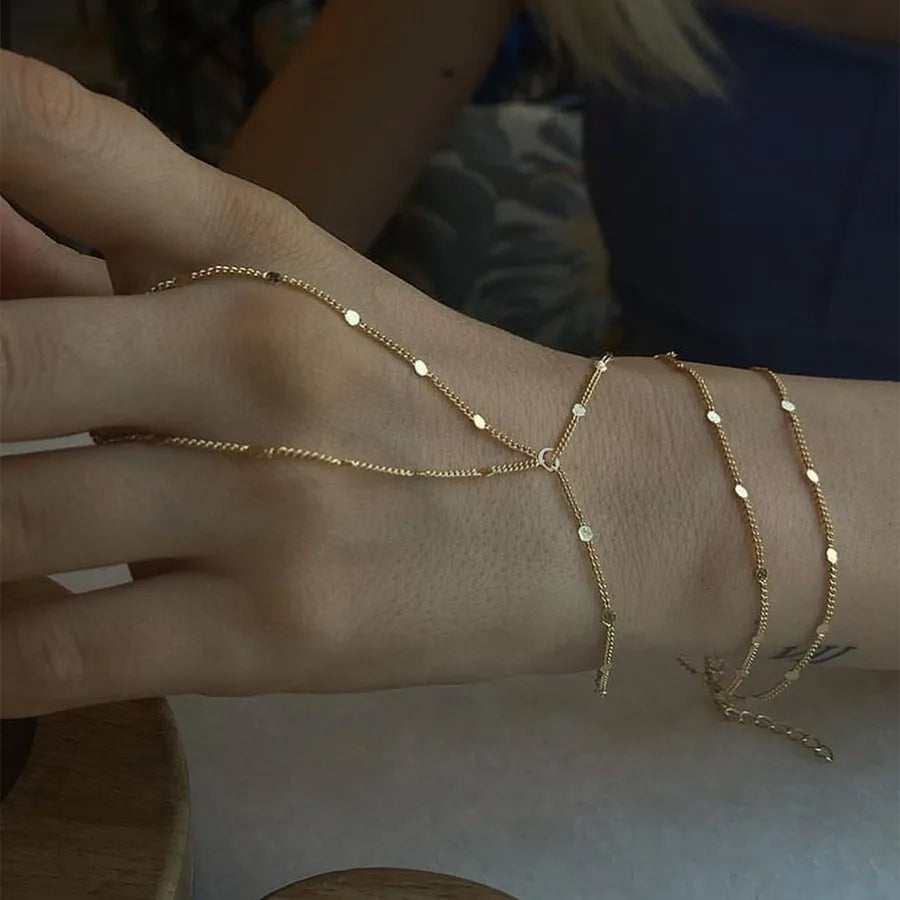 Copper figaro chain Solid Color Bracelets