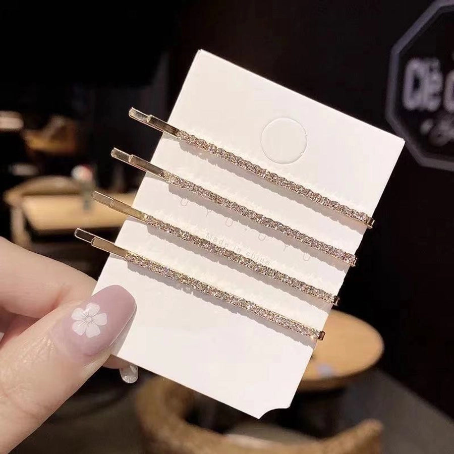 fashion classic barrettes simple inlay pearl bangs barrettes