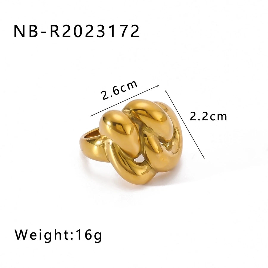 Jewelry Simple Style Classic Style Geometric 304 Stainless Steel 18K Gold Plated Rings