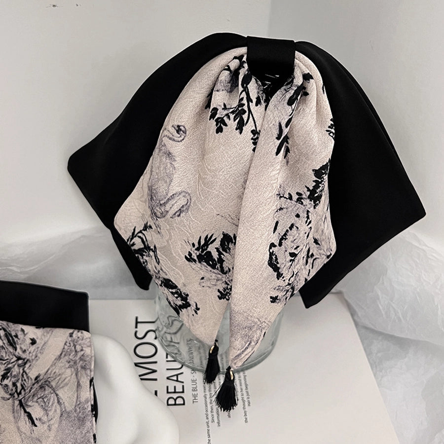 Women's Chinoiserie Color Block Printing Hair Band