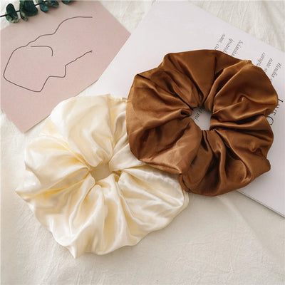 basic solid color satin hair tie 1 piece