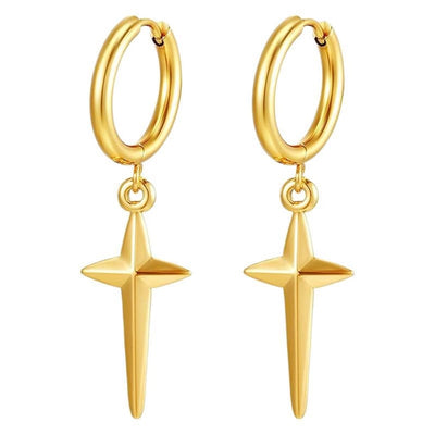 1 Pair Simple Style Star 304 Stainless Steel Drop Earrings