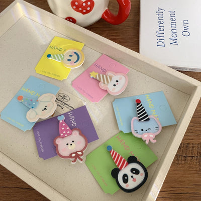 Women's Simple Style Classic Style Color Block Arylic Patchwork Hair Clip