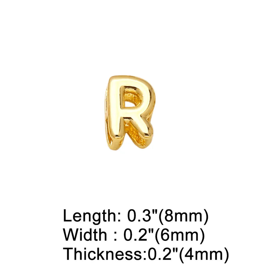 Wholesale Jewelry Basic Simple Style letter Copper 18K Gold Plated