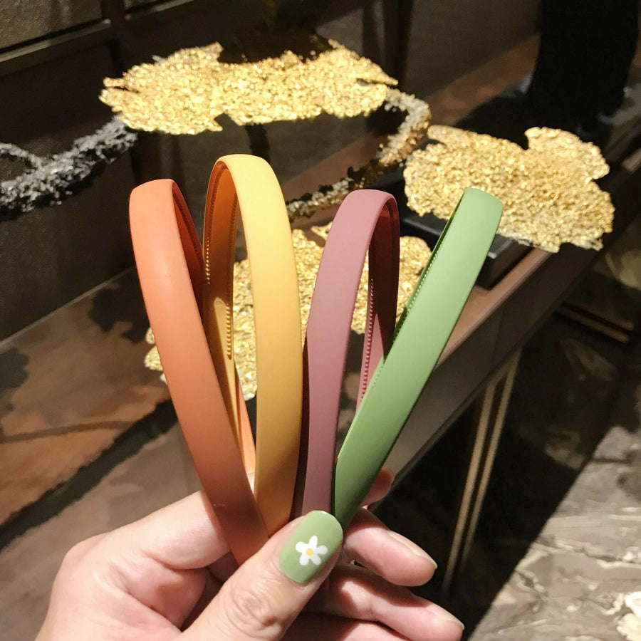 u shape solid color plastic resin hair band 1 piece