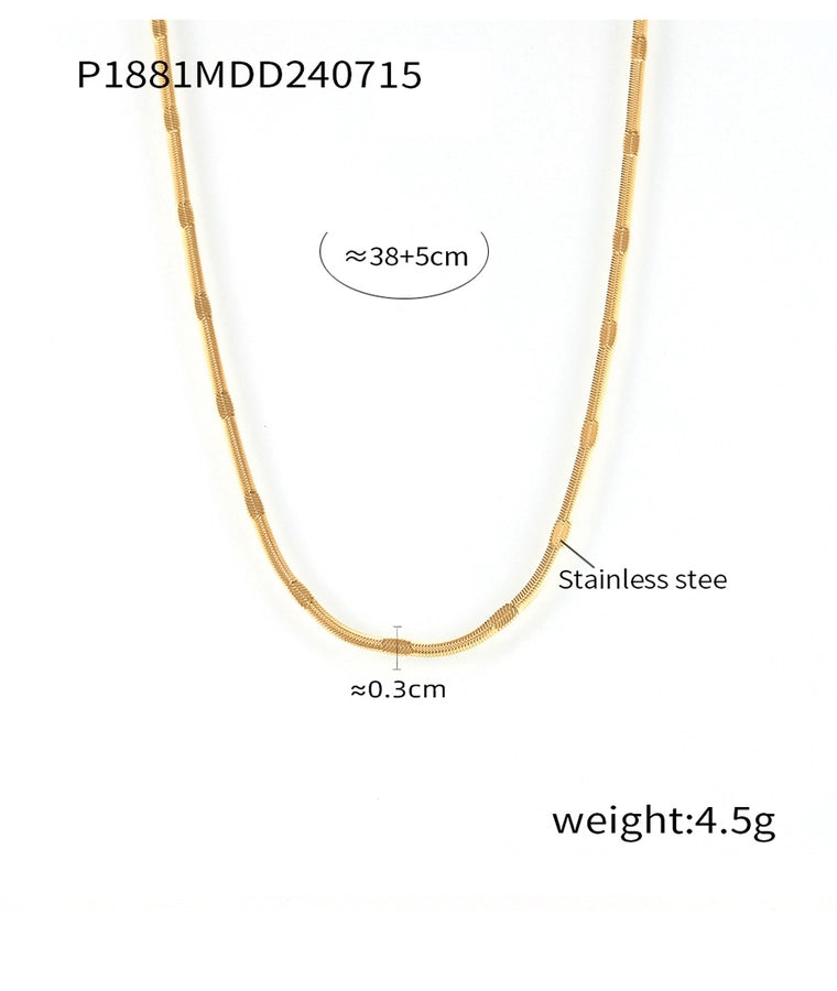 Jewelry Vacation Modern Style Simple Style Solid Color Titanium Steel Necklace