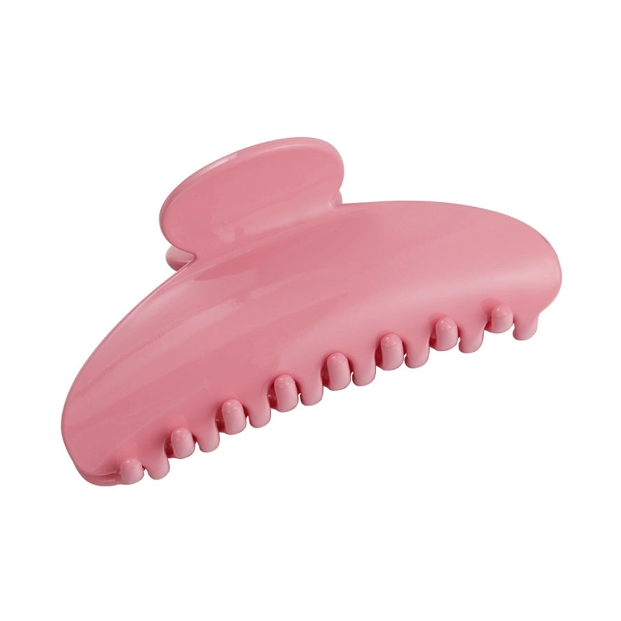 French style solid color elegant semicircle shark clip summer fashion acrylic grip large pink hair updo hairpin