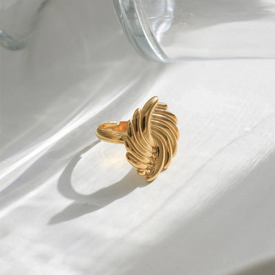 Jewelry IG Style Commute Cool Style Round Spiral 304 Stainless Steel 14K Gold Plated Rings Earrings