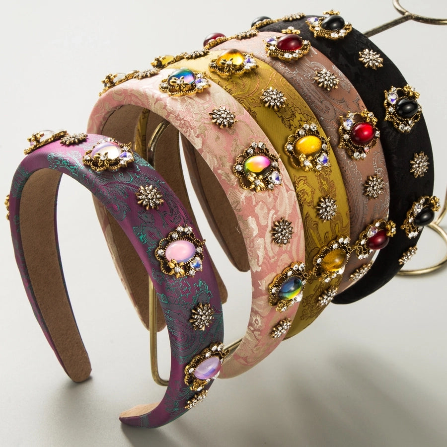 Women's Vacation Modern Style Classic Style Flower Alloy Cloth Glass Inlay Glass Hair Band