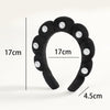 Women's Casual Solid Color Flannel Inlay Artificial Pearls Hair Band