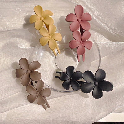 sweet flower resin handmade three-dimensional hair clip