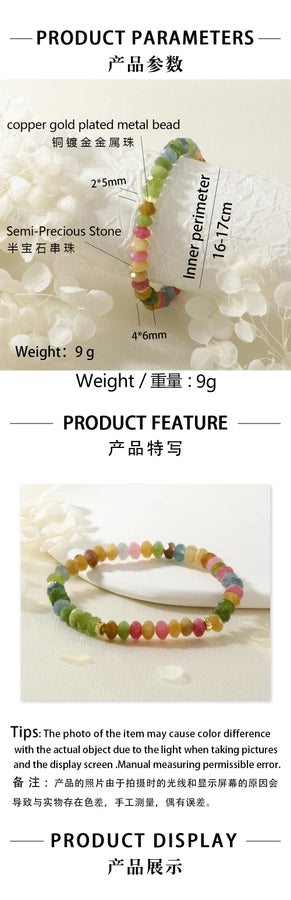 IG Style Handmade Round natural stone  Copper Bracelets In Bulk