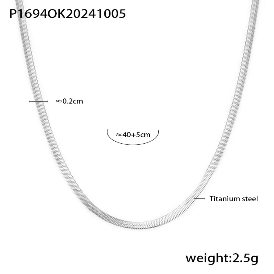 Jewelry Elegant Luxurious Vacation Rectangle Titanium Steel 18K Gold Plated Rhinestone Necklace