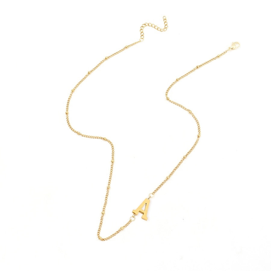 Jewelry Simple Style Classic Style Letter 201 Stainless Steel 304 Stainless Steel Pendant Necklace