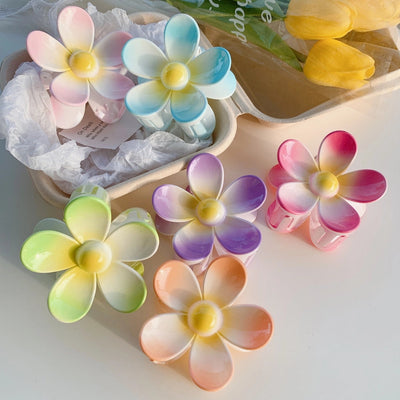 sweet flower plastic hair claws