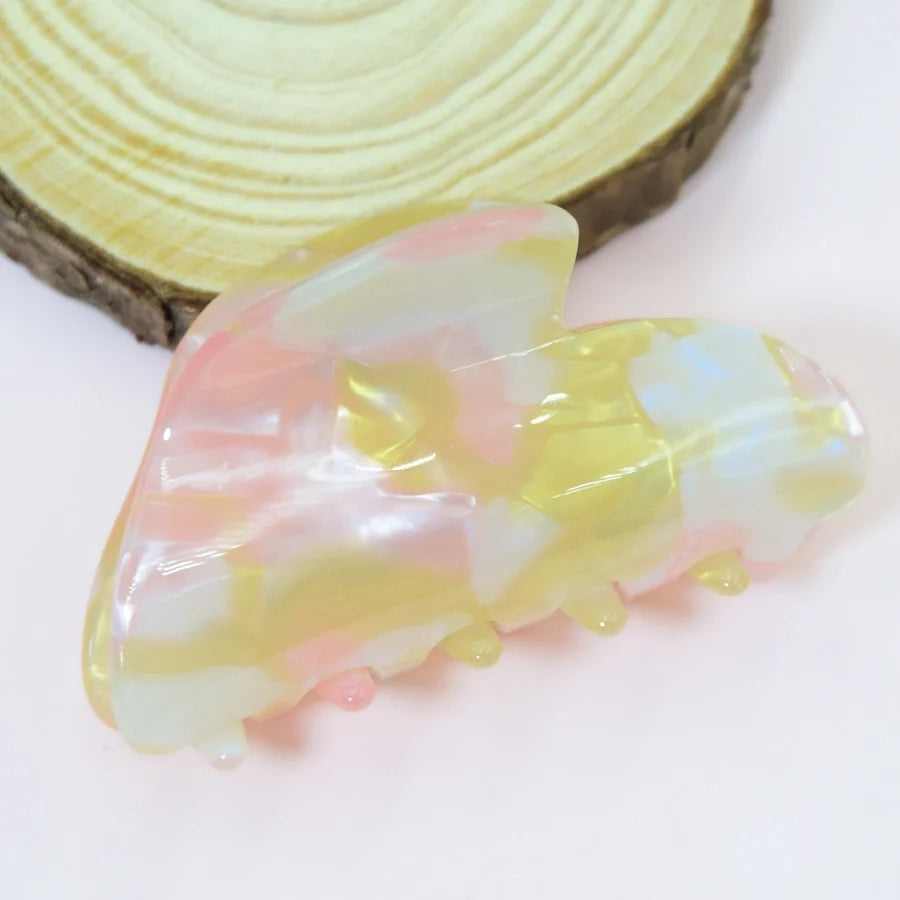 cute color block arylic handmade hair claws 1 piece