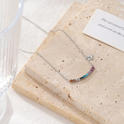 Jewelry Luxurious Sweet Commute Color Block 304 Stainless Steel Zircon White Gold Plated Gold Plated Inlay Pendant Necklace