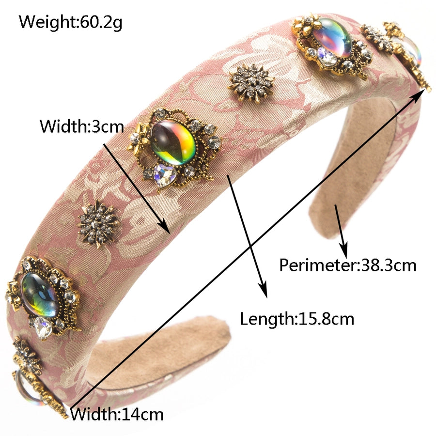 Women's Vacation Modern Style Classic Style Flower Alloy Cloth Glass Inlay Glass Hair Band