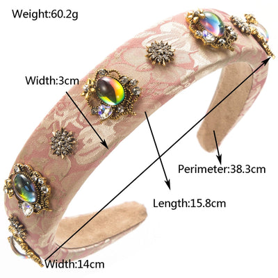 Women's Vacation Modern Style Classic Style Flower Alloy Cloth Glass Inlay Glass Hair Band