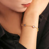 Preppy Style Commute Shiny Square Heart Shape Titanium Steel 18K Gold Plated Zircon Bracelets In Bulk
