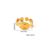 Jewelry Elegant Cross Heart Shape Solid Color Titanium Steel Open Rings