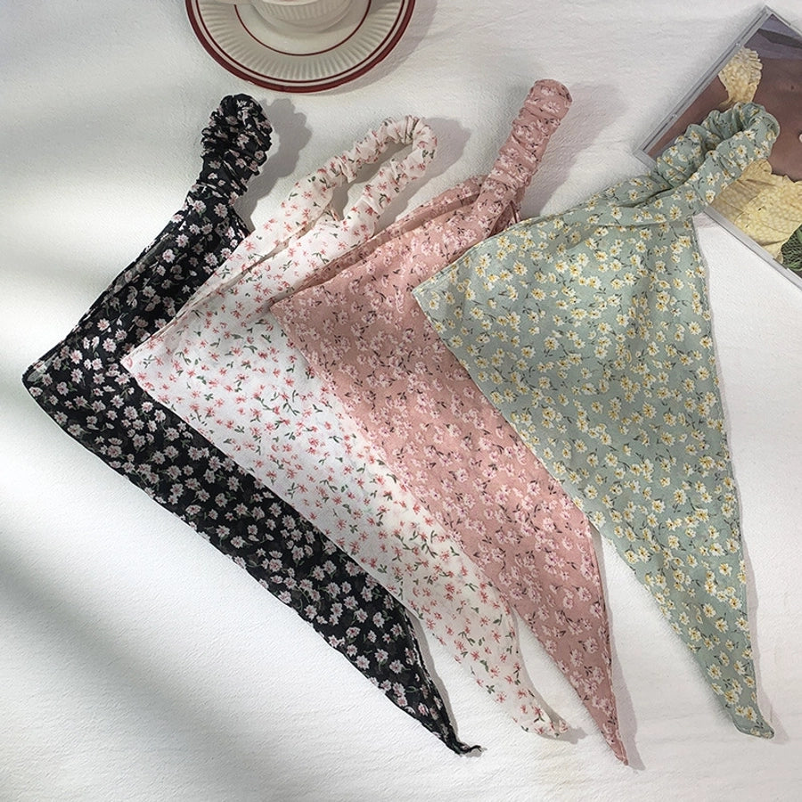 fashion elastic floral triangle scarf headband