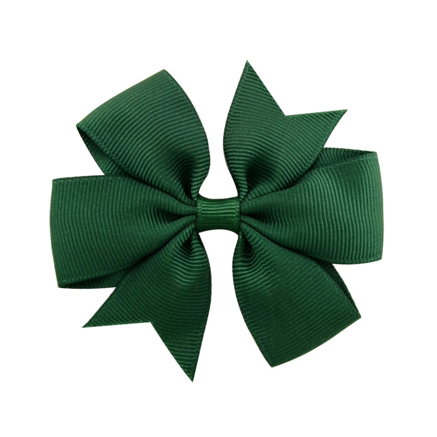 fashion solid color bow knot cloth hair clip 1 piece