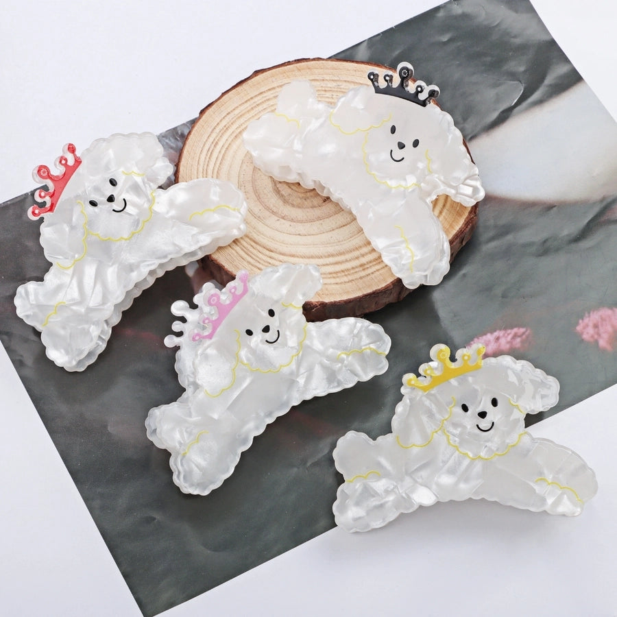 simple style dog crown pvc hair claws 1 piece