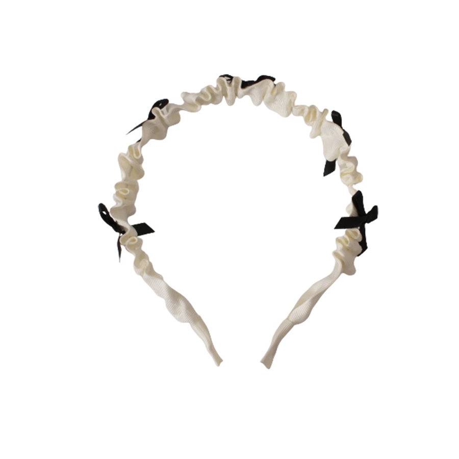 Women's Sweet Simple Style Bow Knot Cloth Pleated Hair Band