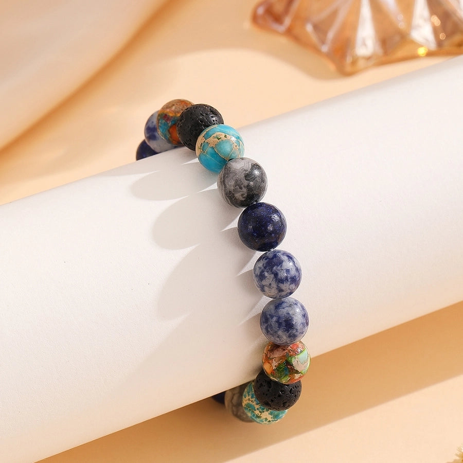 Classical Retro Geometric natural stone Bracelets In Bulk