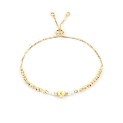 304 Stainless Steel Copper Letter Heart Shape Bracelets