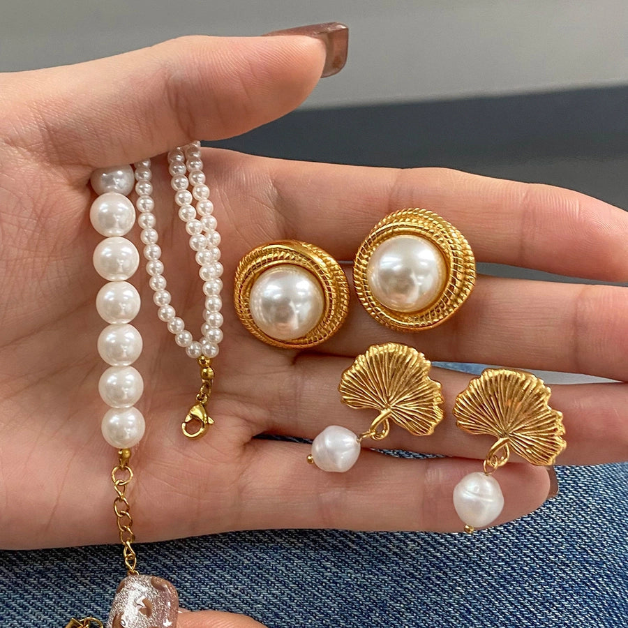 Jewelry Vintage Style Classic Style Geometric 304 Stainless Steel Plating Earrings Necklace