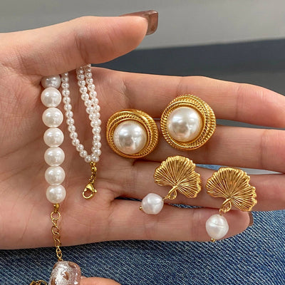 Jewelry Vintage Style Classic Style Geometric 304 Stainless Steel Plating Earrings Necklace