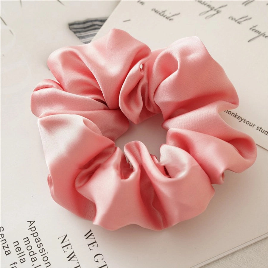 sweet solid color cloth handmade hair tie