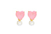 1 Pair Elegant Simple Style Heart Shape Plating Copper Drop Earrings