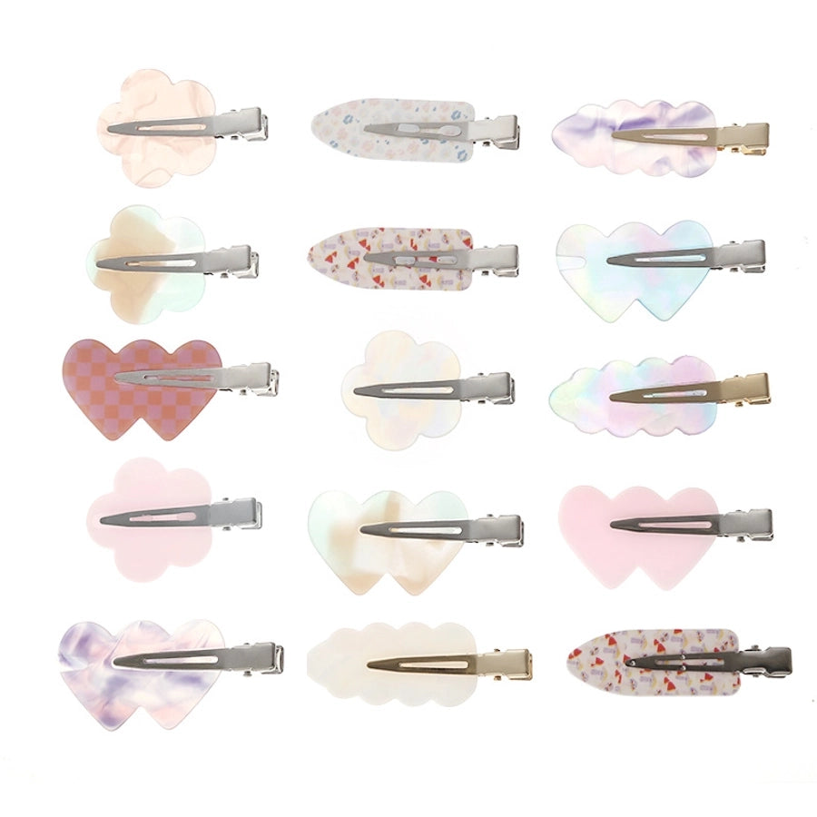 fashion ditsy floral arylic stoving varnish hair clip 1 piece