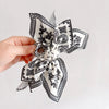 Women's Retro Color Block Plastic Cloth Printing Hair Claws