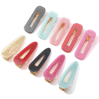 retro color block polka dots acetic acid sheets hair clip 1 piece