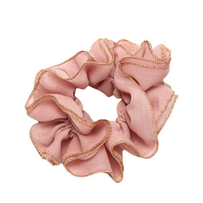 Women's Pastoral Solid Color Cloth Hair Tie