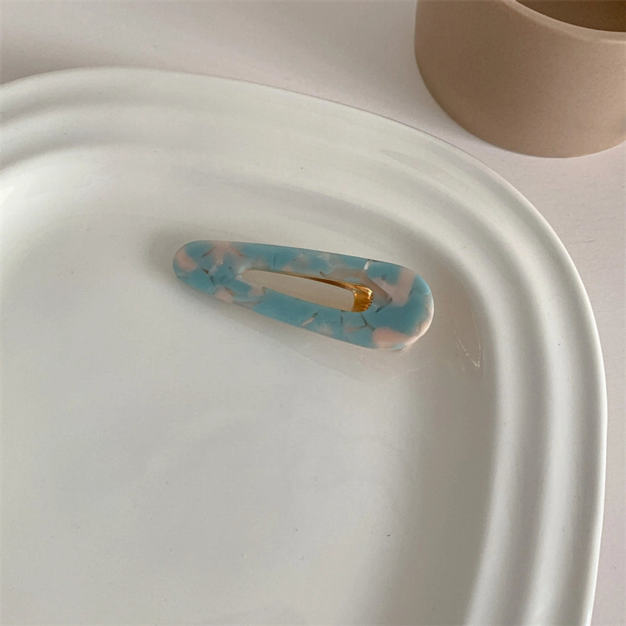 simple style flower acetic acid sheets printing hair clip 1 piece