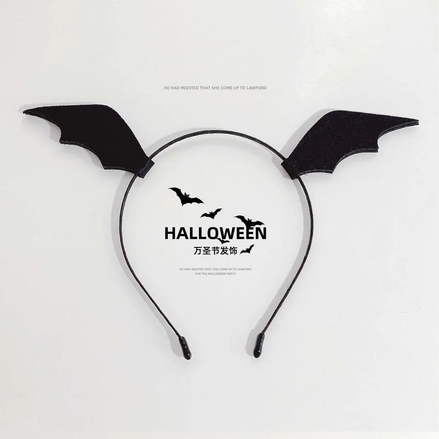 Halloween IG Style Women's Pumpkin Tree Bat Plastic Hair Band