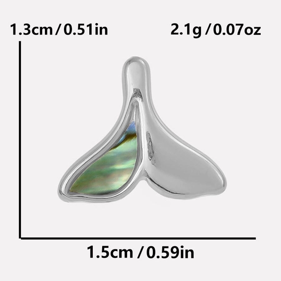 Jewelry Vintage Style Classic Style Fish Tail 304 Stainless Steel Shell 18K Gold Plated Irregular Plating Pendant Necklace