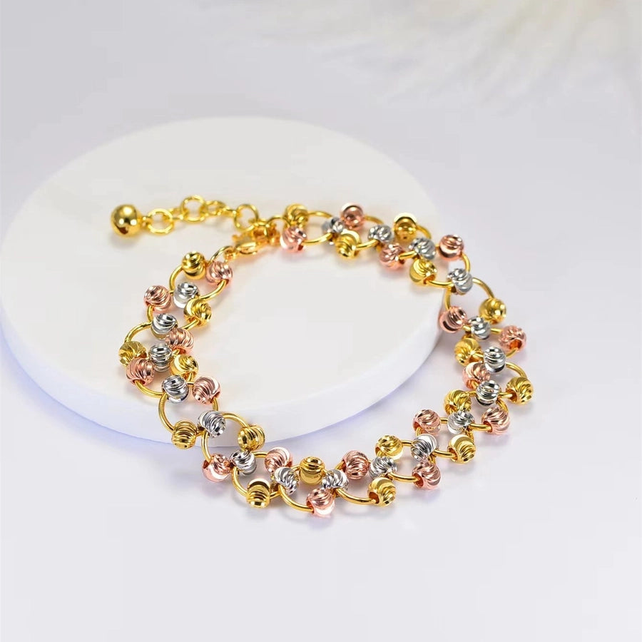 Copper 18K Gold Plated Geometric Bracelets