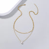 Copper cable chain Geometric Necklace