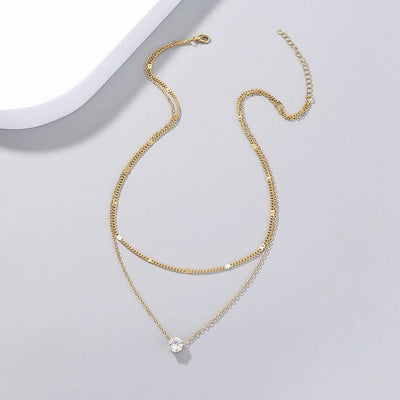 Copper cable chain Geometric Necklace