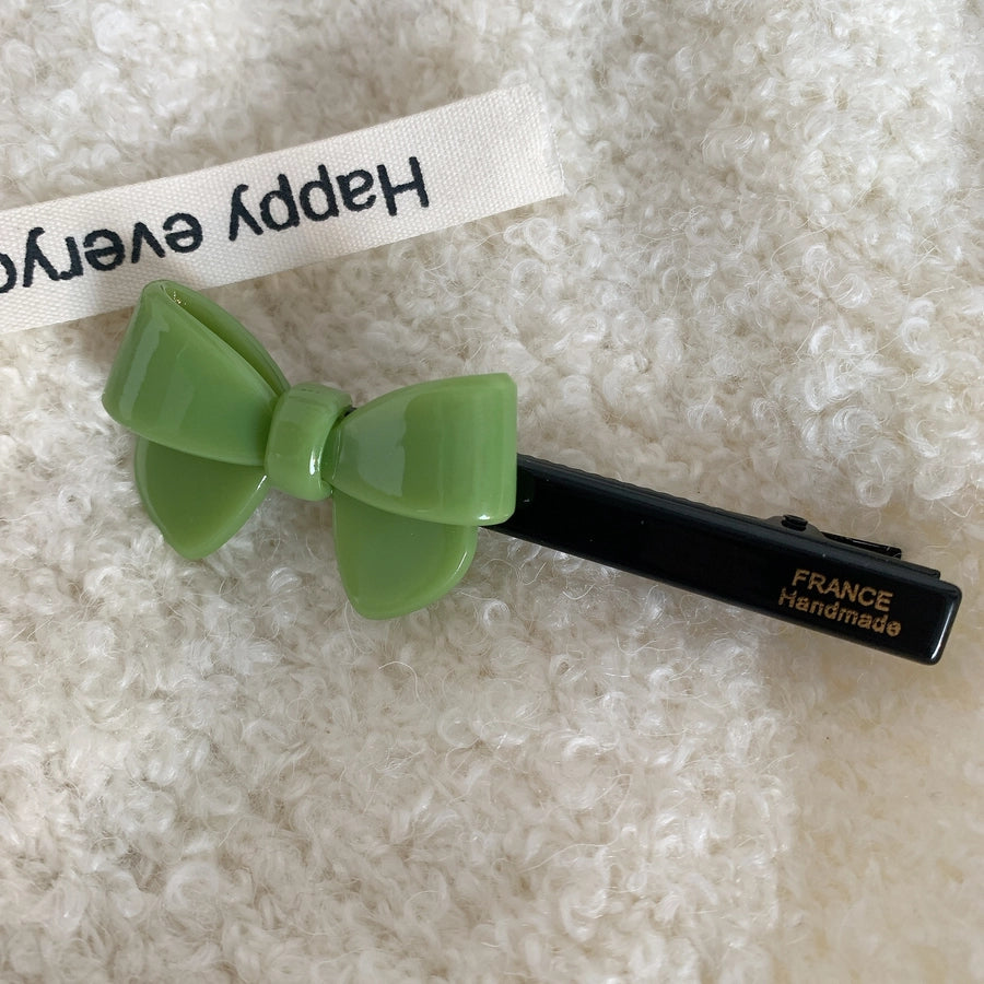simple style bow knot acetic acid sheets hair clip